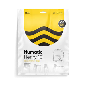 NUMATIC 1C MICROFIBRE VACUUM CLEANER BAGS 10PK (C014)