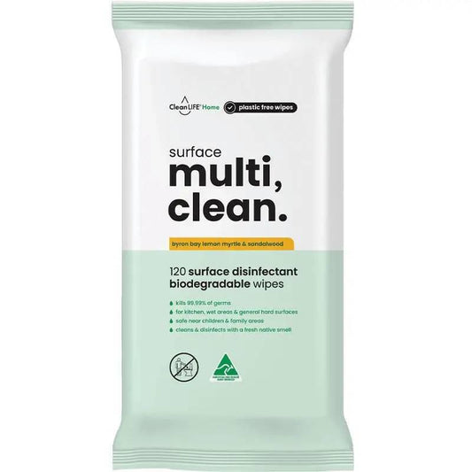 CLEANLIFE SURFACE MULTI CLEAN WIPES 120PK