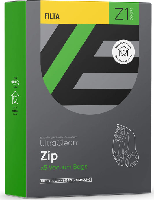 Z1 - ULTRACLEAN ZIP SMS MULTI LAYERED VACUUM BAGS 5 PACK