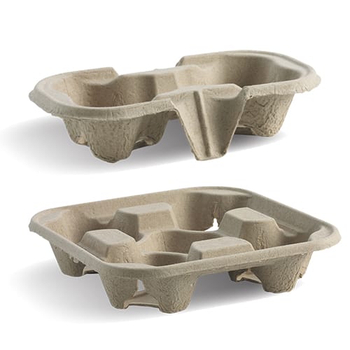 COMPOSTABLE TAKE AWAY CUP TRAY
