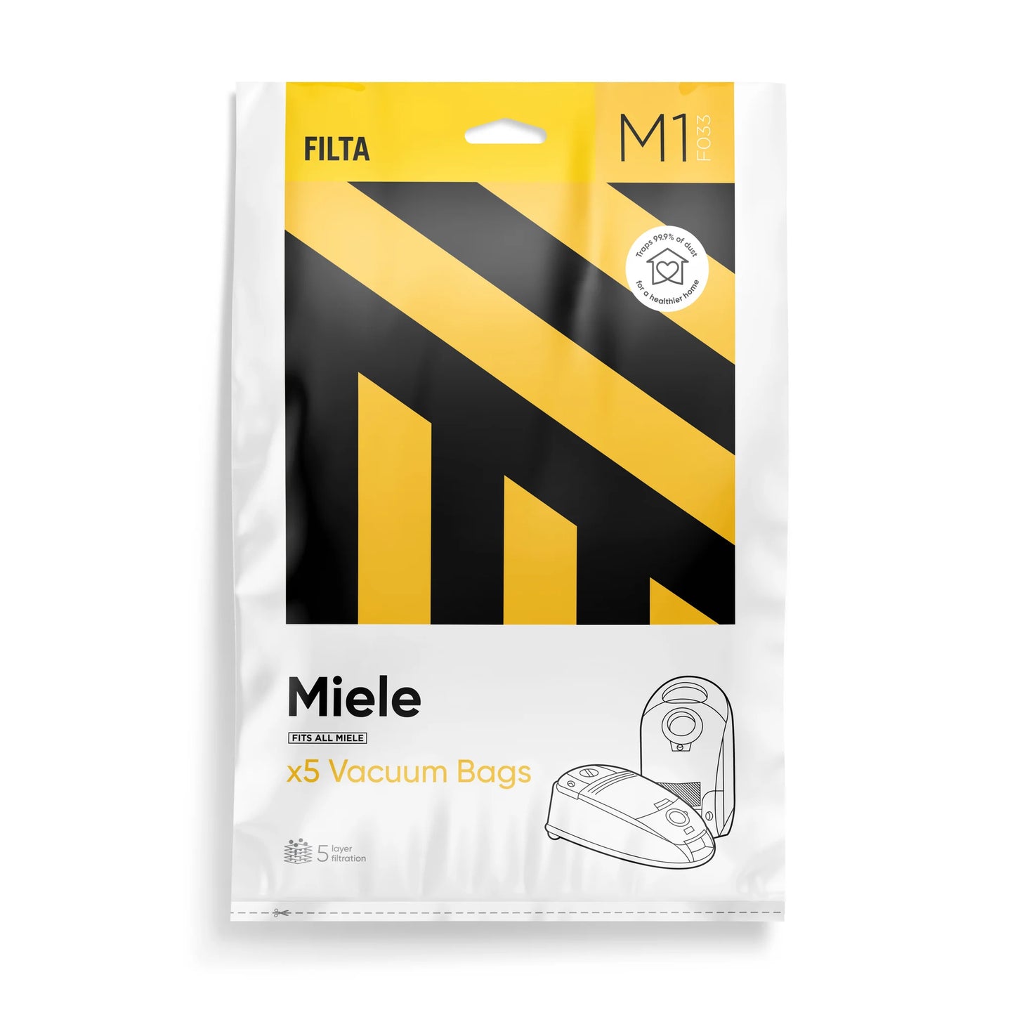 MIELE SMS MULTI LAYERED VACUUM BAGS 5 PK M1 (F033)