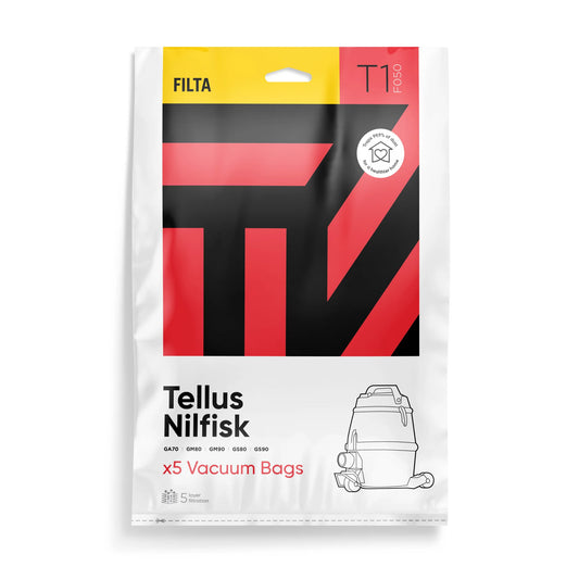 TELLUS GM80, GM90 SMS MULTI LAYERED VACUUM BAGS 5 PK (F050)