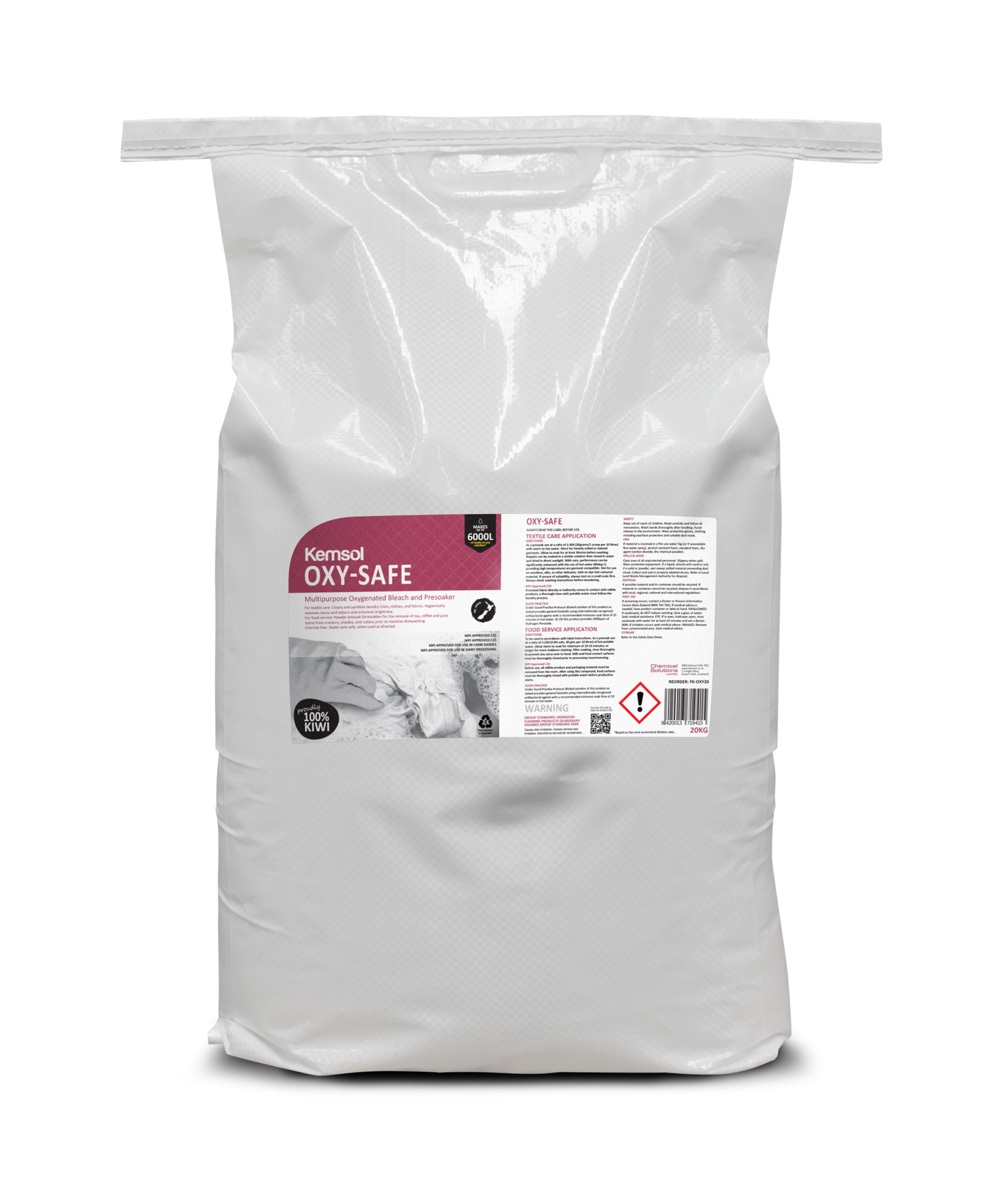 KEMSOL OXY-SAFE MULTIPURPOSE OXYGENATED BLEACH AND PRESOAK