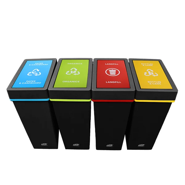 SABCO DELUXE RECYCLING STATION RUBBISH BINS 40L